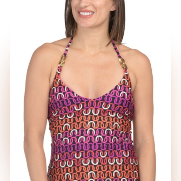 Trina Turk Standard Echo Chain One Piece Swimsuit Size 2 - Picture 5 of 5